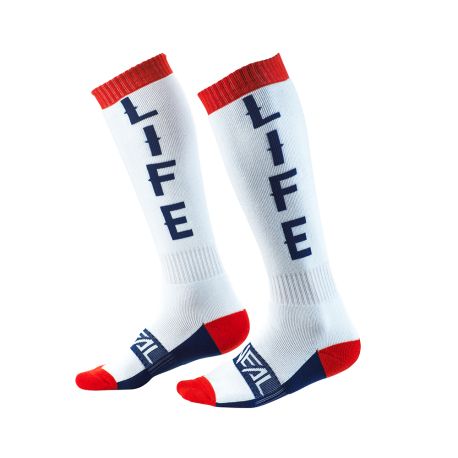 Calze ONeal Pro MX MOTO LIFE White/Red/Blue